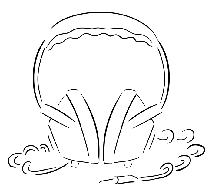 A line art drawing of a set of headphones